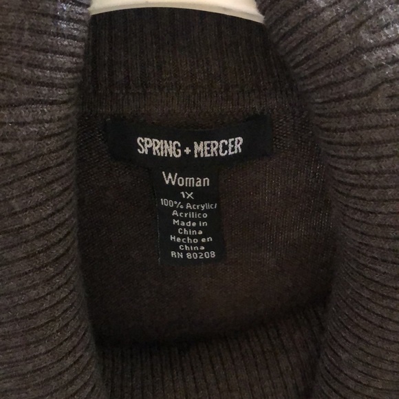 XL (1x) brown 3/4 sleeve sweater - Picture 4 of 4